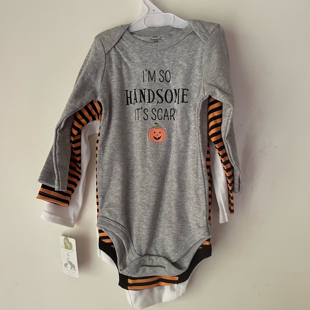 Boys Halloween Onesies - 3 pack 6-9 mo